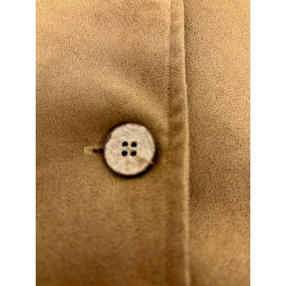 Coldwater Creek Faux Suede Button Up Shirt Jacket Camel XLG - Picture 7 of 11